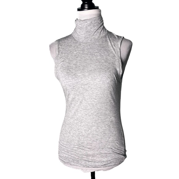 rag & bone Tops - rag & bone Mock Neck Sleeveless Top Heathered Gray Size Medium